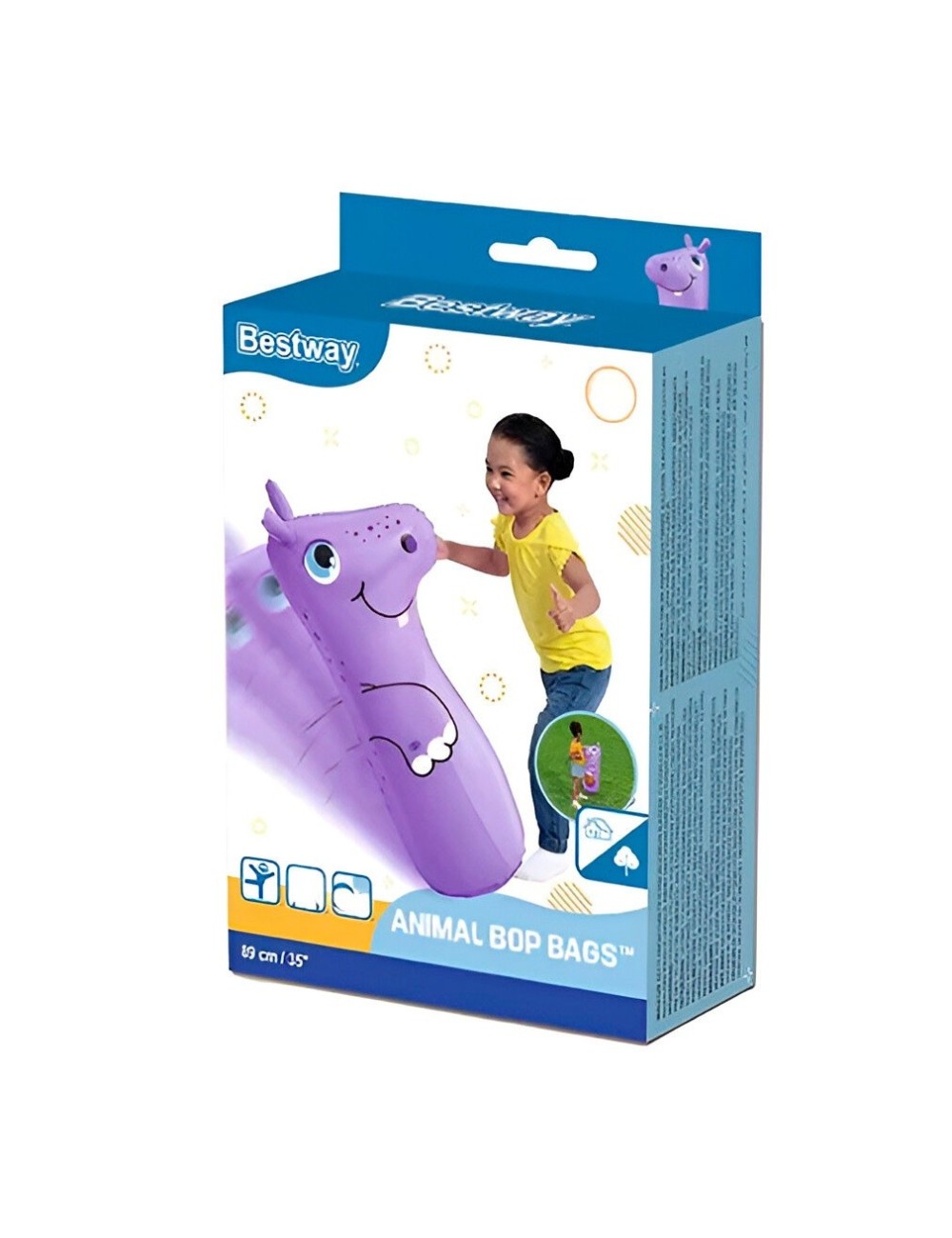 Puching Ball Inflable Infantil Bestway Porfiado Hipopotamo