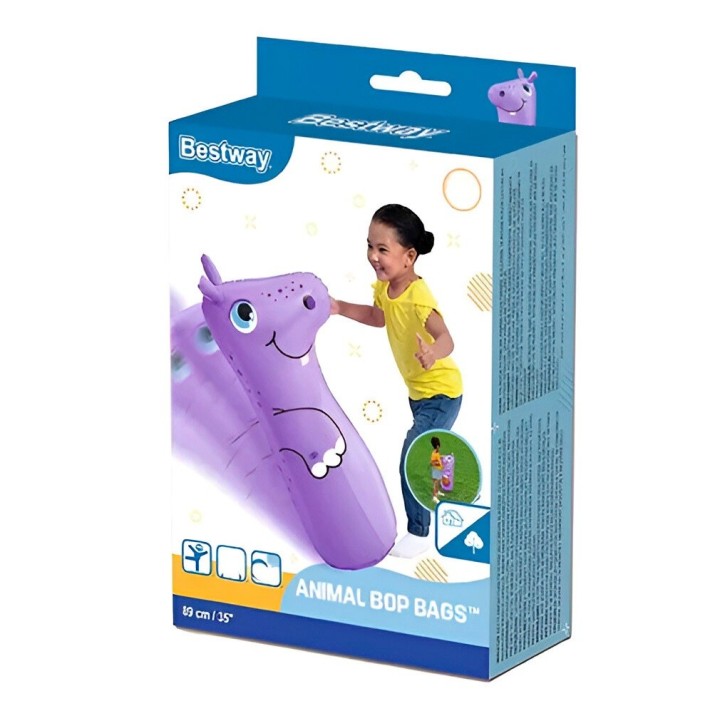 Puching Ball Inflable Infantil Bestway Porfiado Hipopotamo