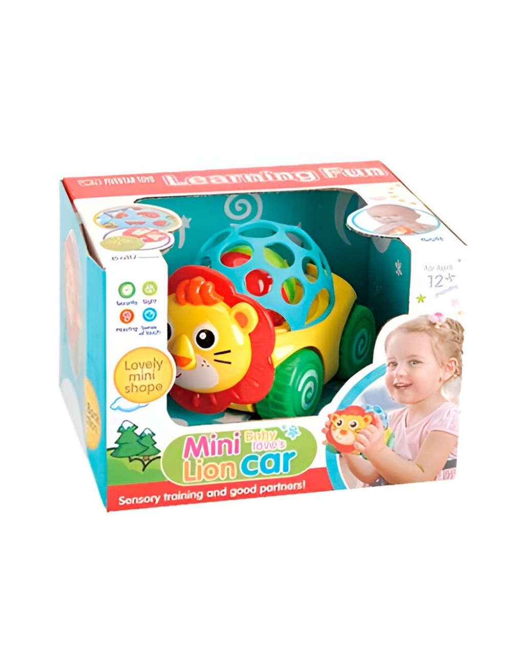 Sonajero Carro Leon Juguete Interactivo Aprendizaje Bebes