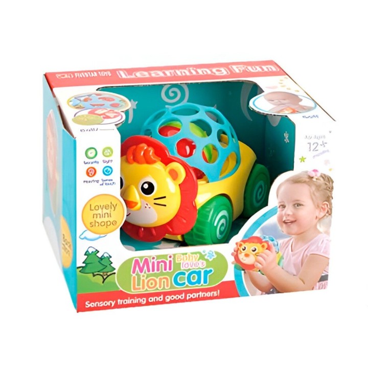 Sonajero Carro Leon Juguete Interactivo Aprendizaje Bebes