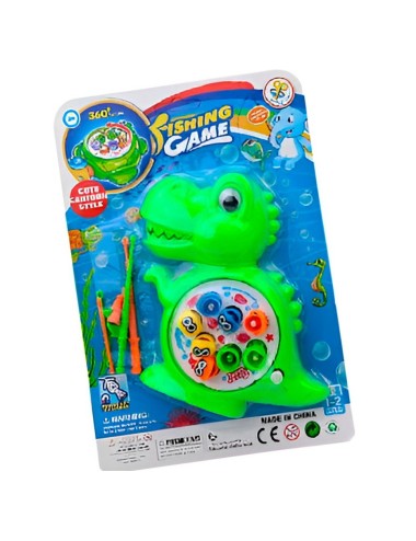 Juego De Pesca Iman Juguete Giratorio Infantil Dinosaurio