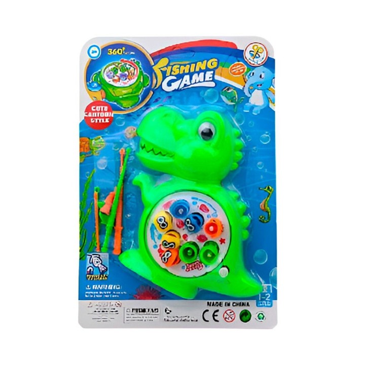 Juego De Pesca Iman Juguete Giratorio Infantil Dinosaurio