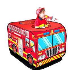 Carpa Camping Set Forma Carro Bomberos Infantil Unisex