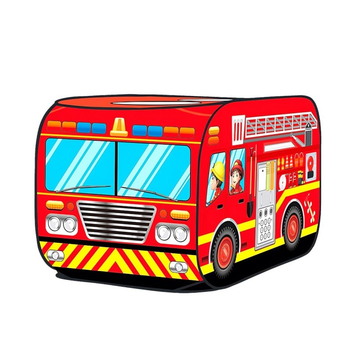 Carpa Camping Set Forma Carro Bomberos Infantil Unisex
