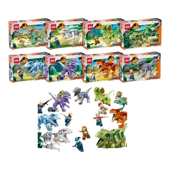 Dinosaurio Cazador X 8 Juguete Armable Armatodo Construcción