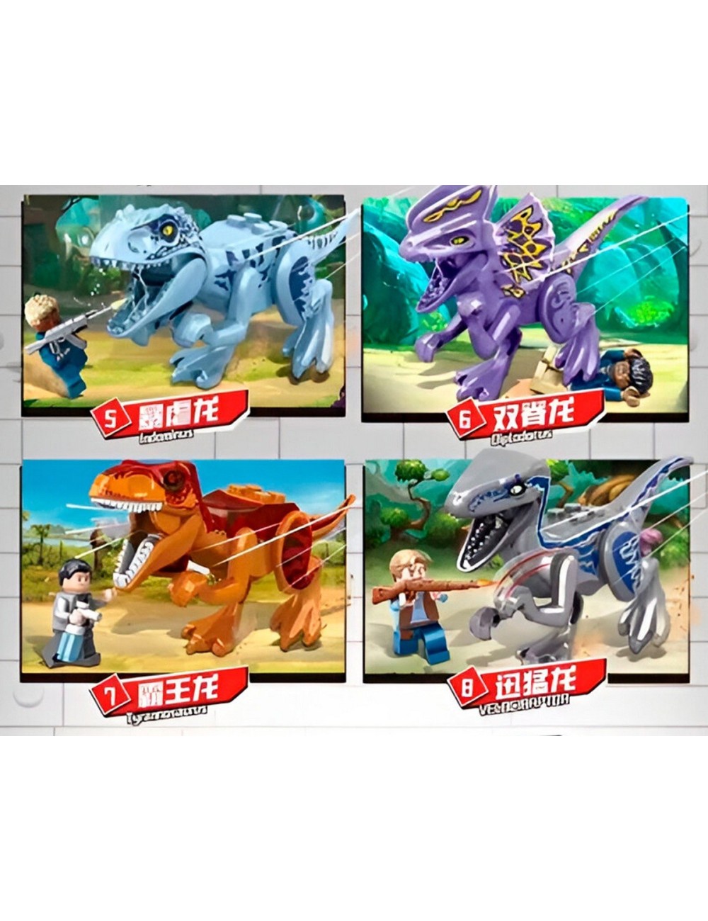 Dinosaurio Cazador X 8 Juguete Armable Armatodo Construcción