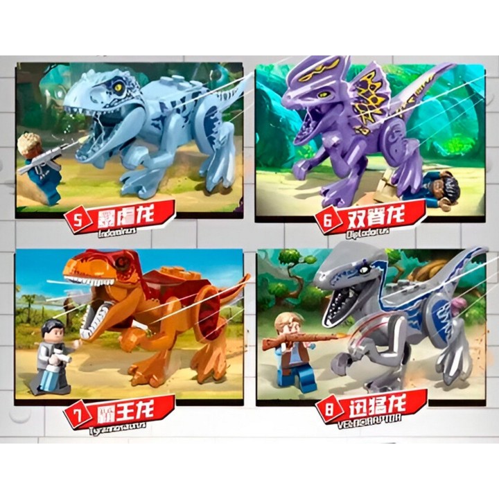 Dinosaurio Cazador X 8 Juguete Armable Armatodo Construcción