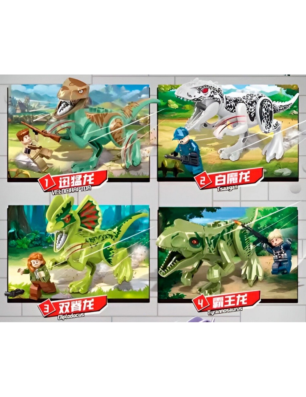 Dinosaurio Cazador X 8 Juguete Armable Armatodo Construcción