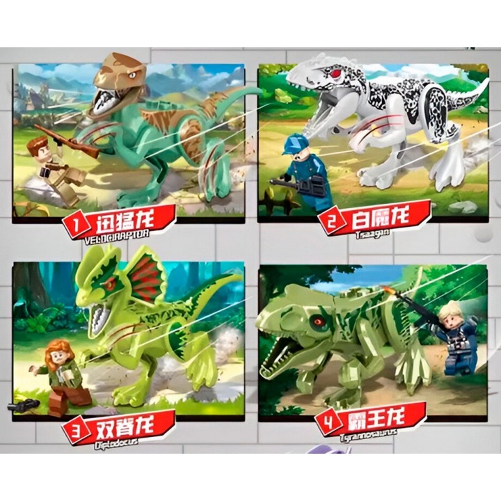 Dinosaurio Cazador X 8 Juguete Armable Armatodo Construcción