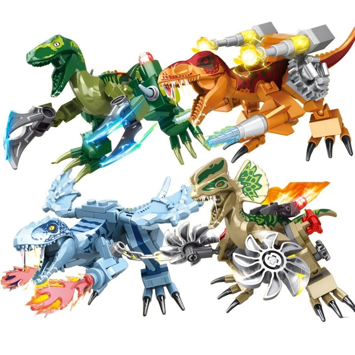 Dinosaurio Robots X 4 Juguete Armable Armatodo Construcción