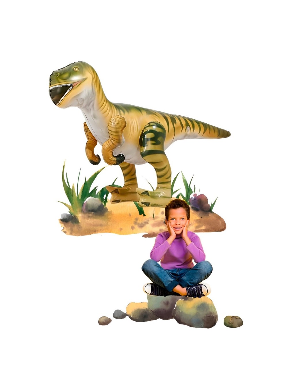 Dinosaurio Tiranosaurio Rex Inflable Juguete Niño Multicolor