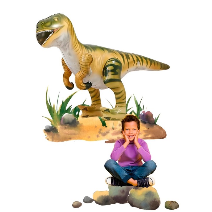 Dinosaurio Tiranosaurio Rex Inflable Juguete Niño Multicolor