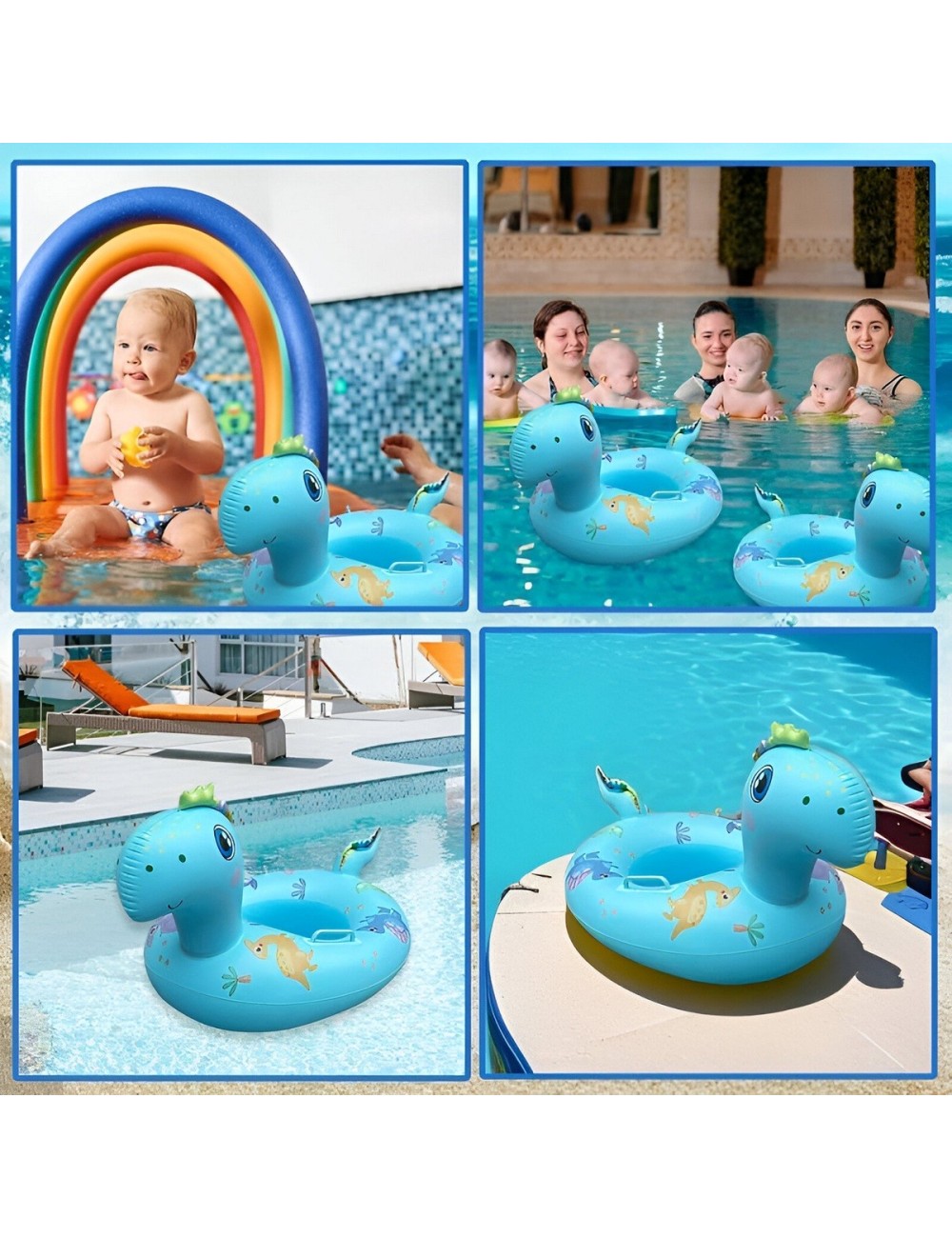 Flotador Bote Lancha Dinosaurio Niños Unisex