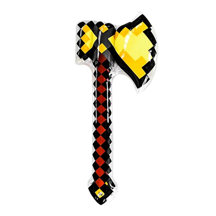 Hacha Minecraft De Diamante 67 Cm Inflable Juguete Niños
