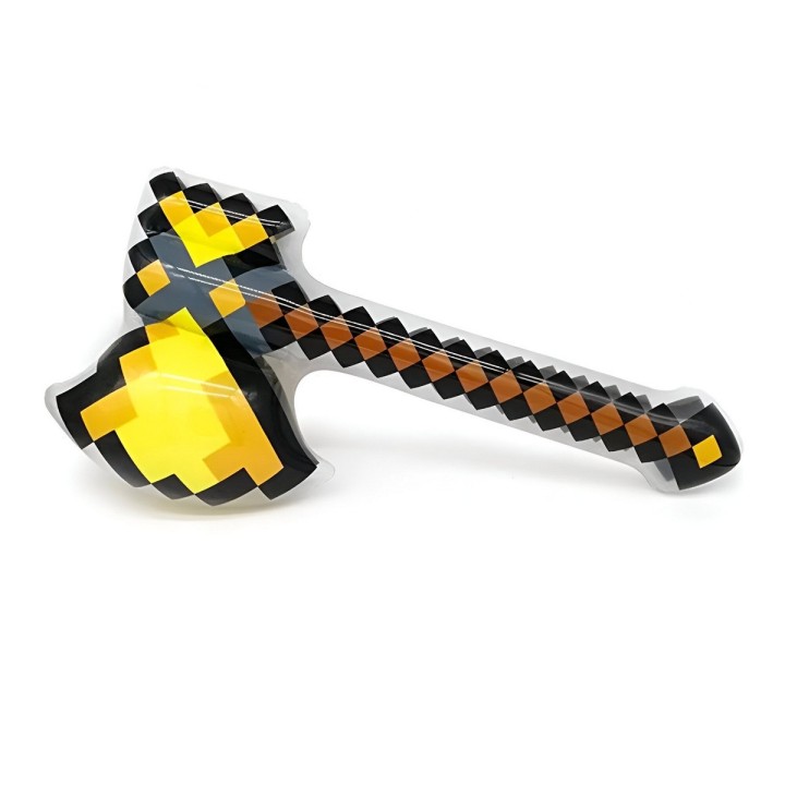 Hacha Minecraft De Diamante 67 Cm Inflable Juguete Niños