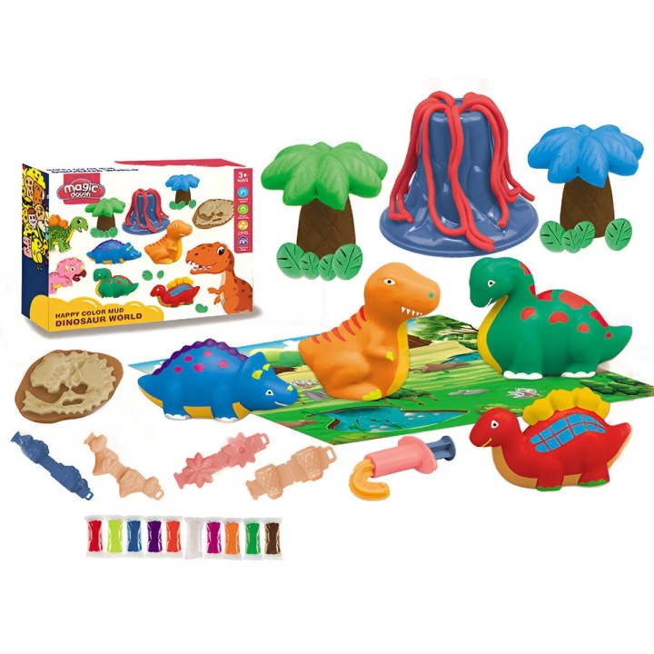 Set / Kit Dinosaurio Figuras Moldes Plastilina Juguete Niños
