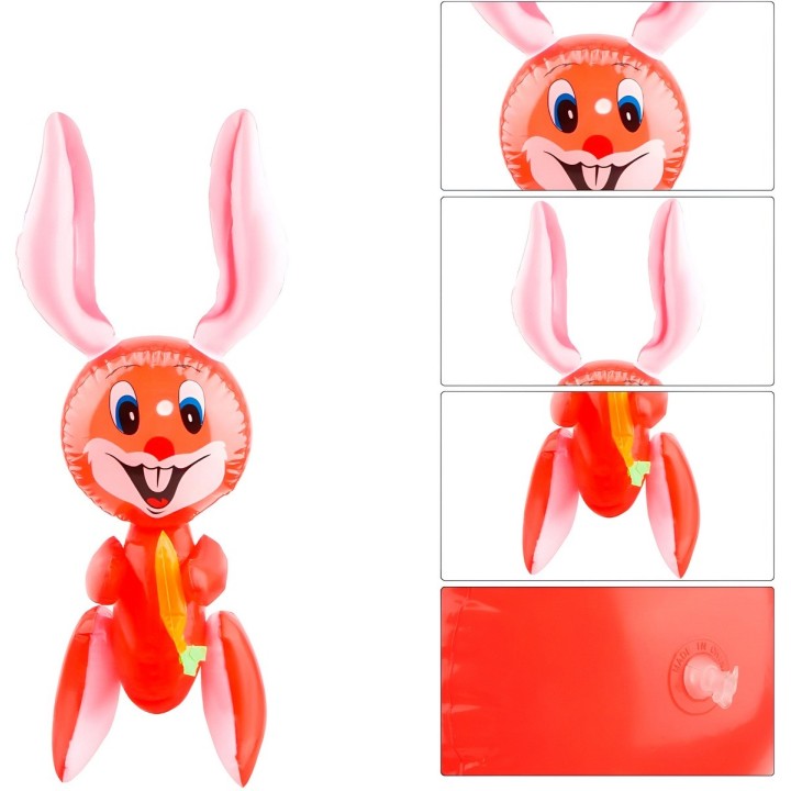 Conejo Bunny Zanahoria Inflable Niños Juguete Adultos