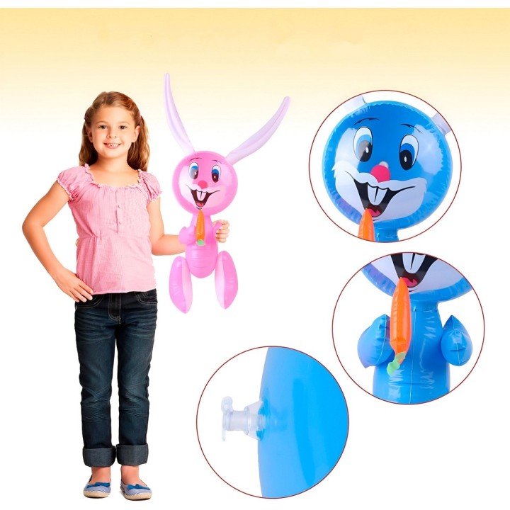 Conejo Bunny Zanahoria Inflable Niños Juguete Adultos