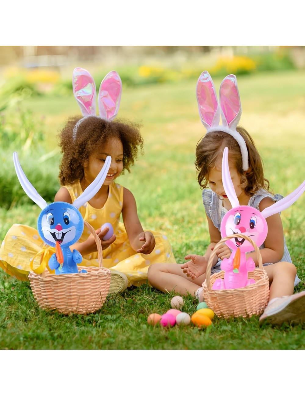 Conejo Bunny Zanahoria Inflable Niños Juguete Adultos