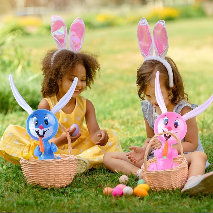 Conejo Bunny Zanahoria Inflable Niños Juguete Adultos