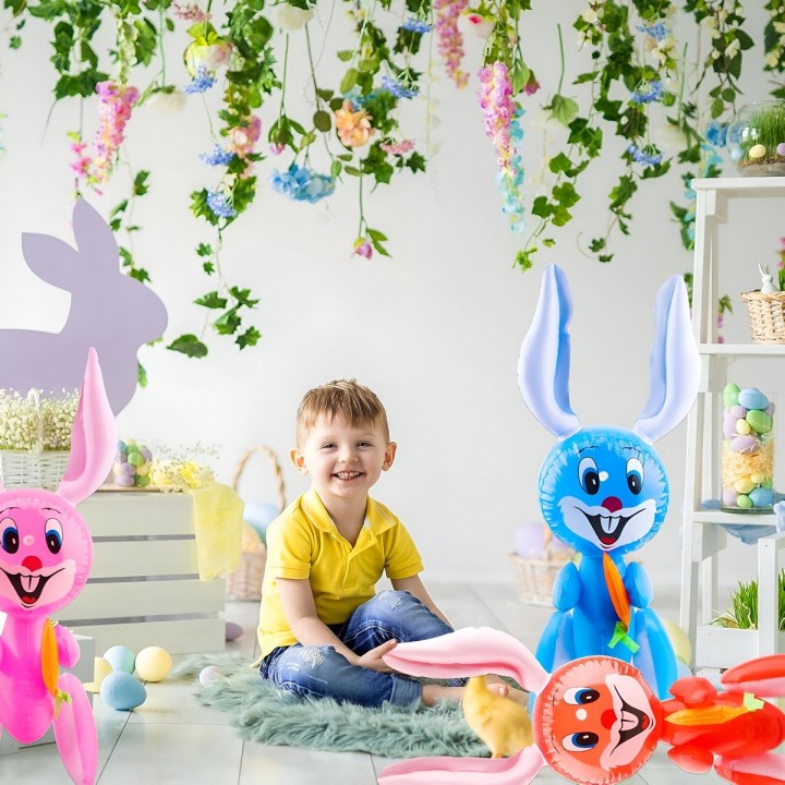Conejo Bunny Zanahoria Inflable Niños Juguete Adultos