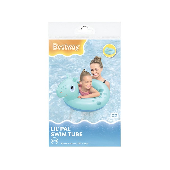 Inflable Asiento Hipopotamo Bestway 36464 Flotador Bebe