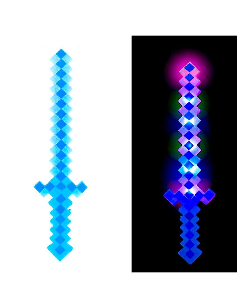 Juguete Espada Minecraft Grande Diamante Niños Led Sonido