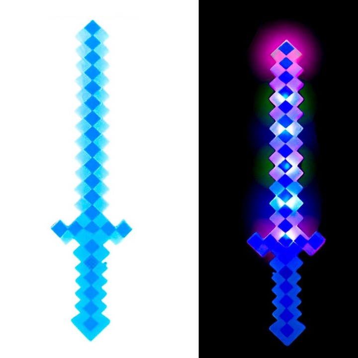 Juguete Espada Minecraft Grande Diamante Niños Led Sonido