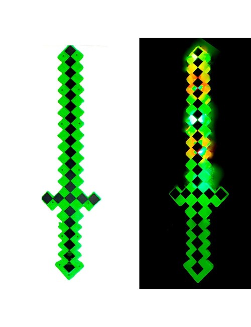 Juguete Espada Minecraft Grande Diamante Niños Led Sonido