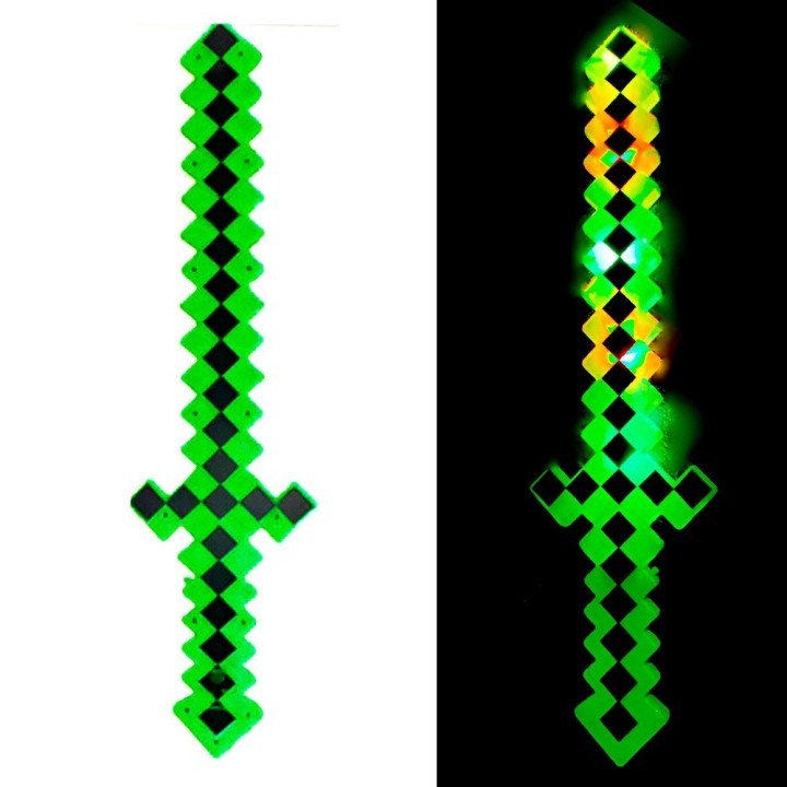 Juguete Espada Minecraft Grande Diamante Niños Led Sonido