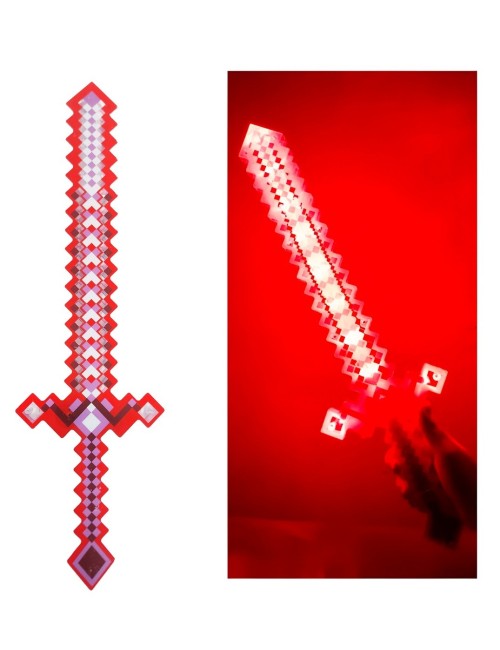 Juguete Espada Minecraft Diamante Niños Led Sonido