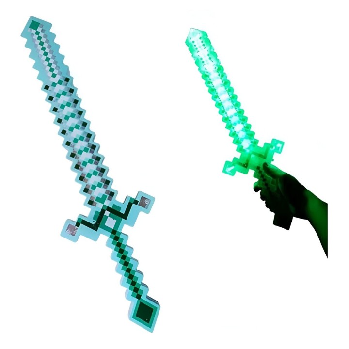 Juguete Espada Minecraft Diamante Niños Led Sonido