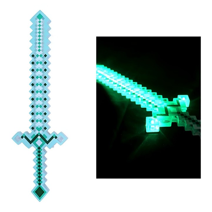 Juguete Espada Minecraft Diamante Niños Led Sonido