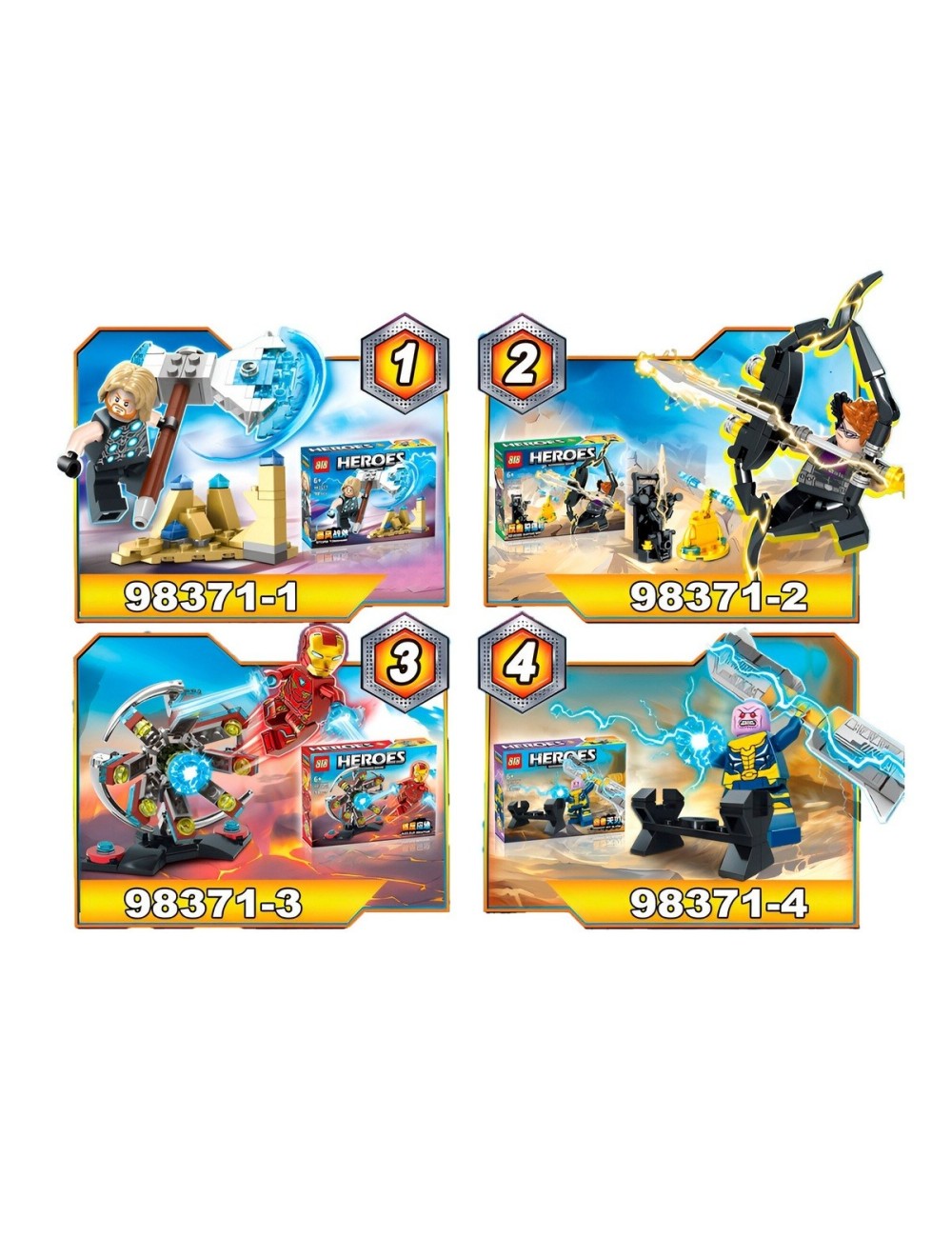 Comics Heroes X 4 Juguete Armable Armatodo Construcción Niño