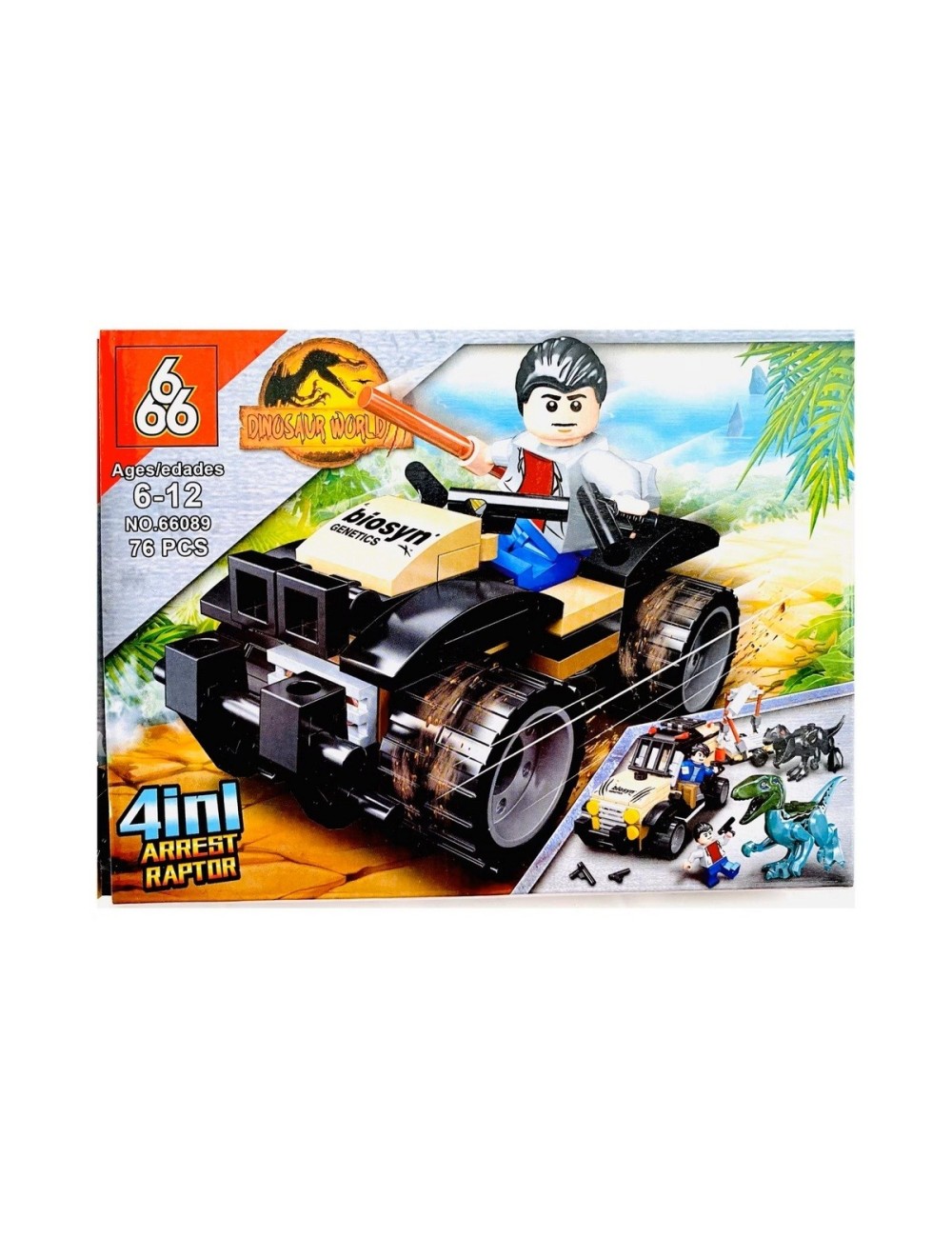 Dinosaurios World X 4 Juguete Armable Armatodo Construcción
