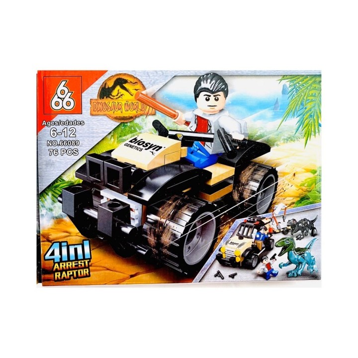 Dinosaurios World X 4 Juguete Armable Armatodo Construcción
