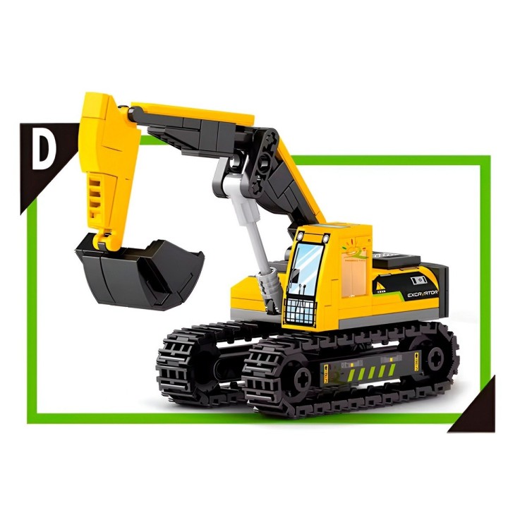 Bulldozer Grua X 4 Juguete Armable Armatodo Construcción