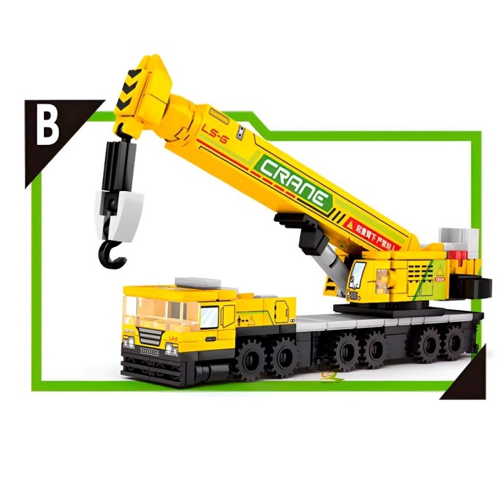 Bulldozer Grua X 4 Juguete Armable Armatodo Construcción