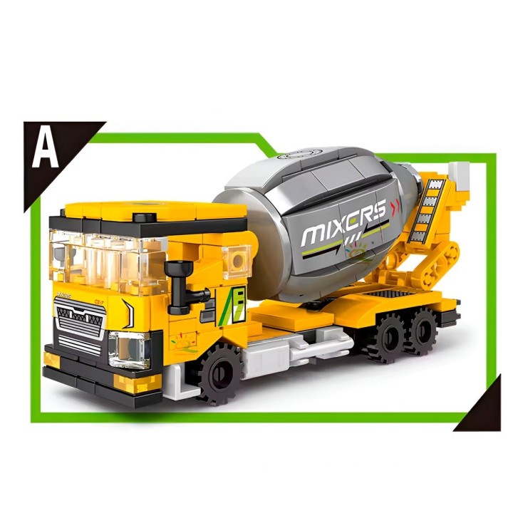 Bulldozer Grua X 4 Juguete Armable Armatodo Construcción
