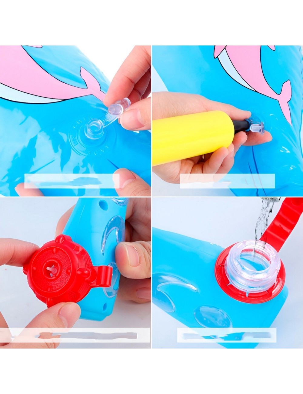 Pistola De Agua Delfin Inflable Juguete Niños Diversiòn