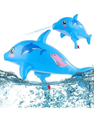 Pistola De Agua Delfin Inflable Juguete Niños Diversiòn