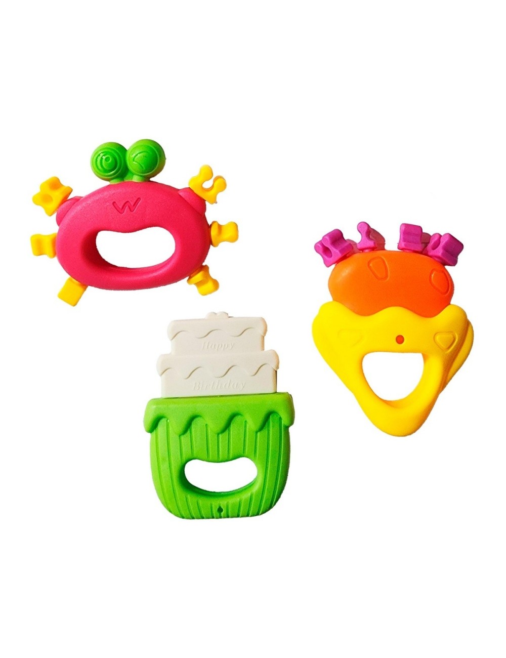 Sonajero Estimulación Morderdor Bebé Juguete Didactico X 6pc