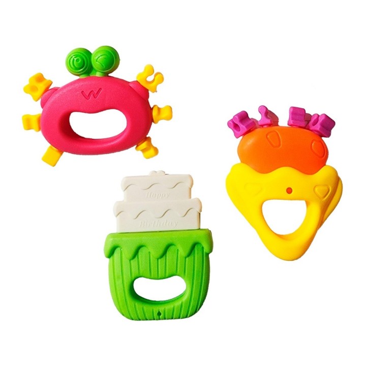 Sonajero Estimulación Morderdor Bebé Juguete Didactico X 6pc