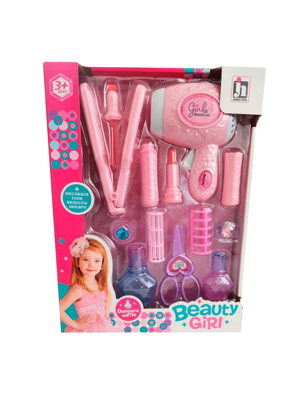 Juego Kit De Belleza Para Niñas Accesorios Juguetes Plancha
