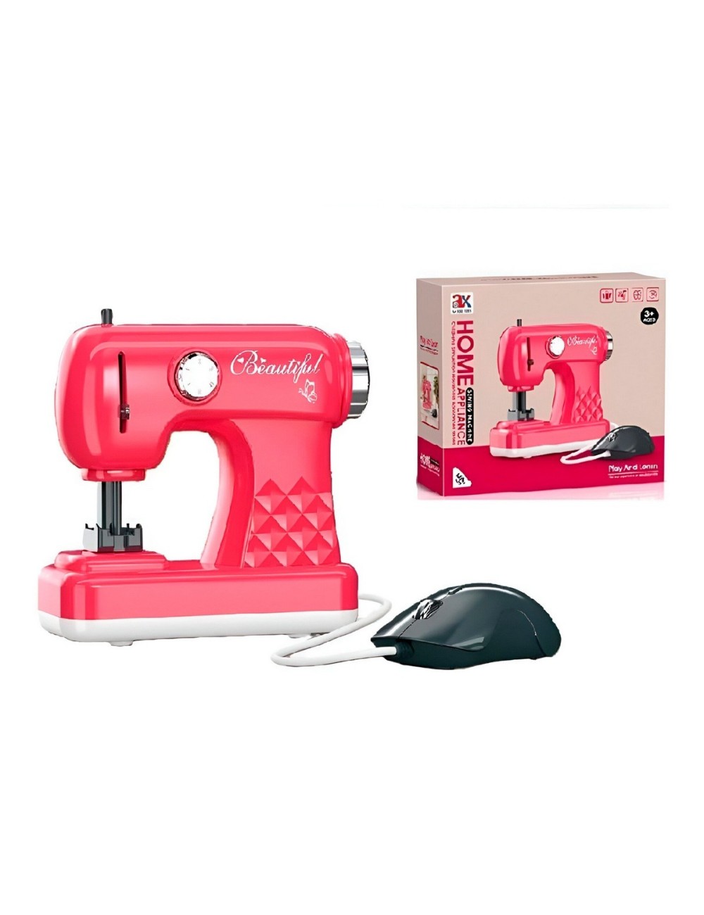 Maquina De Coser Para Niña De Juguete Mouse + Baterias