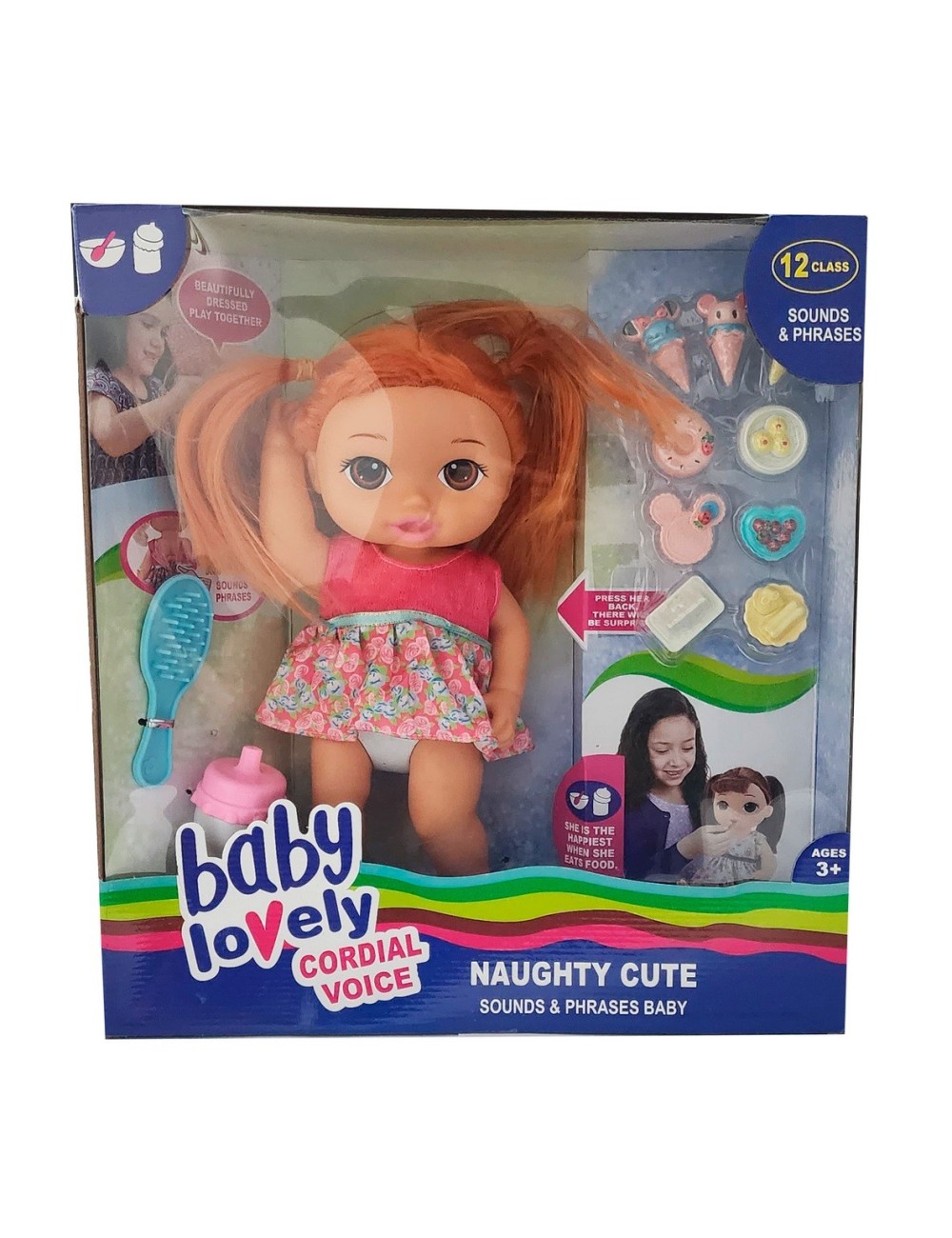 Muñeca Bebe Vestido Tetero Niñas Accesorios Infantil Juguete