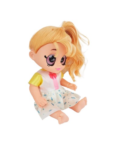 Muñeca Ojos Expresivos Bebe Con Sonidos Juguete Niñas