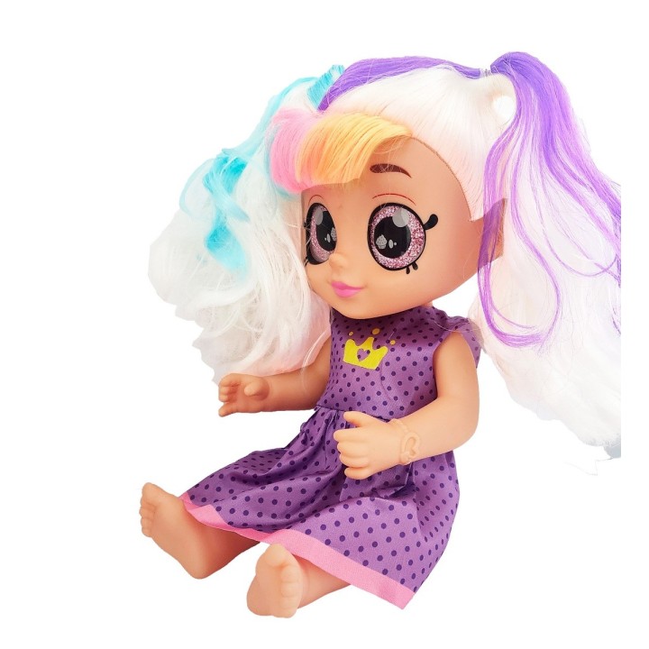 Muñeca Ojos Expresivos Bebe Con Sonidos Juguete Niñas