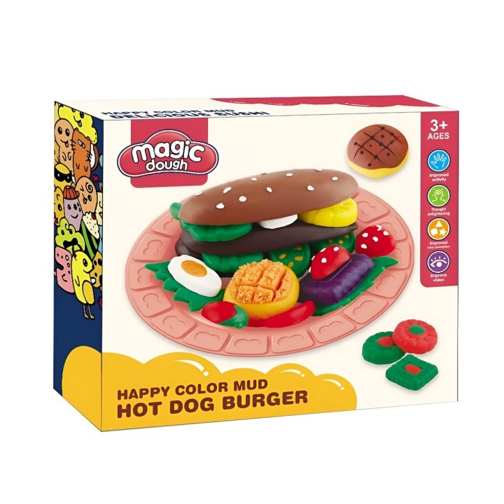 Set / Kit Fabrica De Hamburguesas Plastilina Juguete Niños