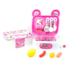 Cocina Niñas Juguete Maleta Portatil Con Utencilios